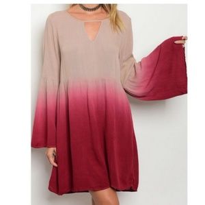 Women's Boho Chic Ombre Large Dress